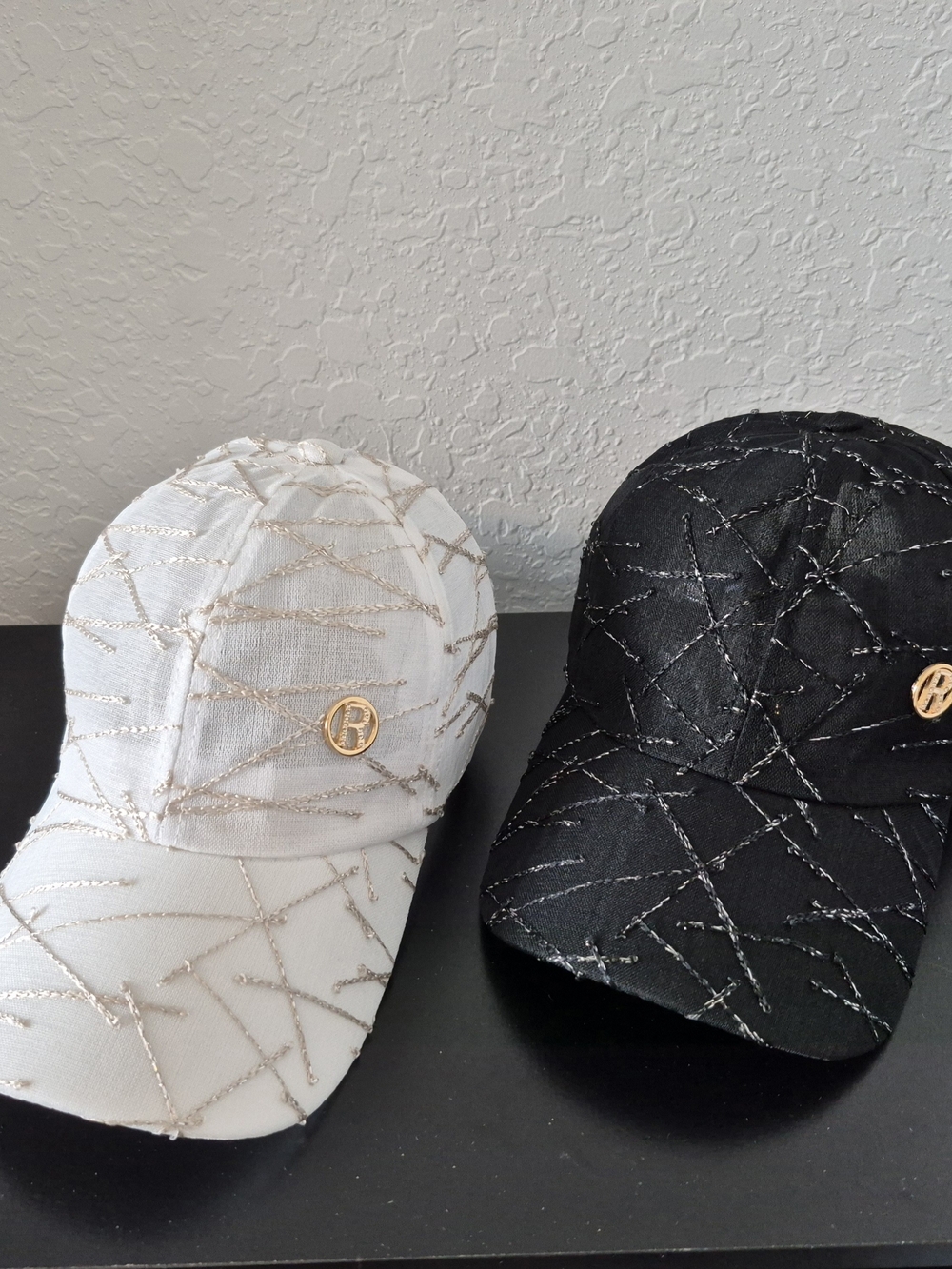 White Embroidered Cap - Picture 5 of 5